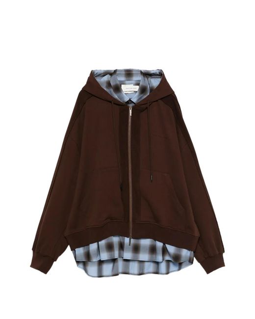 Feng Chen Wang Brown Zip-Up Hoodie for men