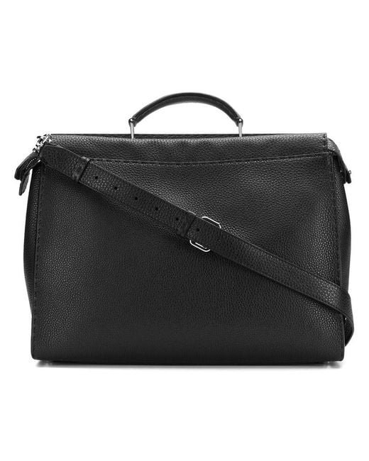 Fendi Peekaboo Laptop Bag in Black for Men | Lyst