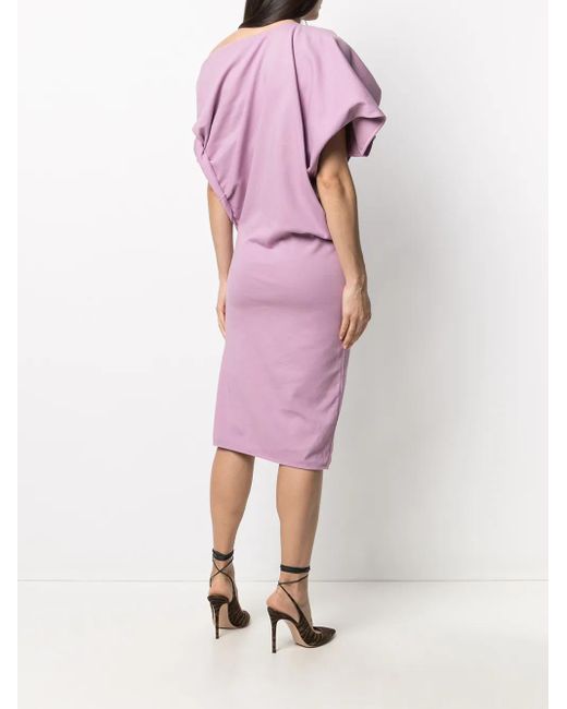 The Attico Pink Off-shoulder Dress