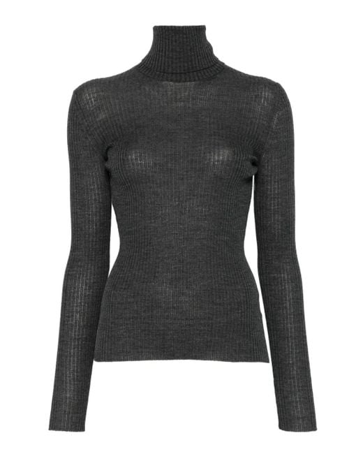 Maglione A Coste Con Collo Alto di Mrz in Black