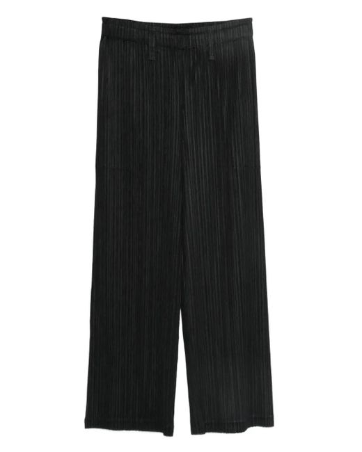 Pleats Please Issey Miyake Black Pleated Trousers