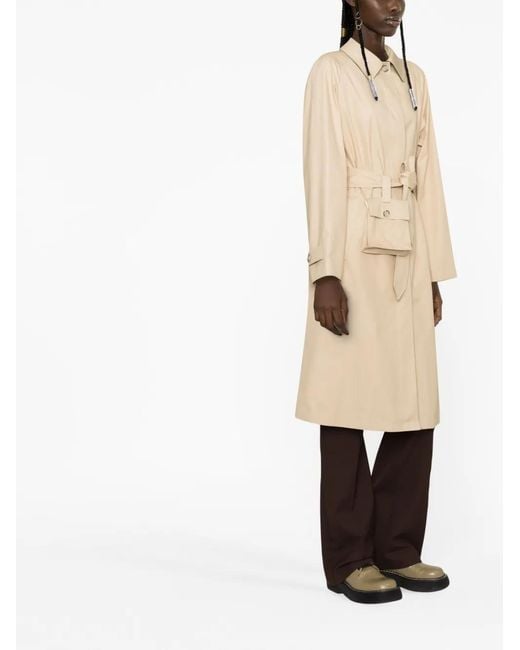 Woolrich Natural X Daniëlle Cathari Flap-Pouch Belted Trench Coat