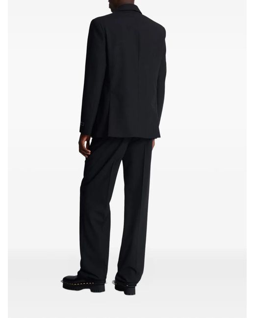 Balmain Black Notched-Lapel Wool Blazer for men