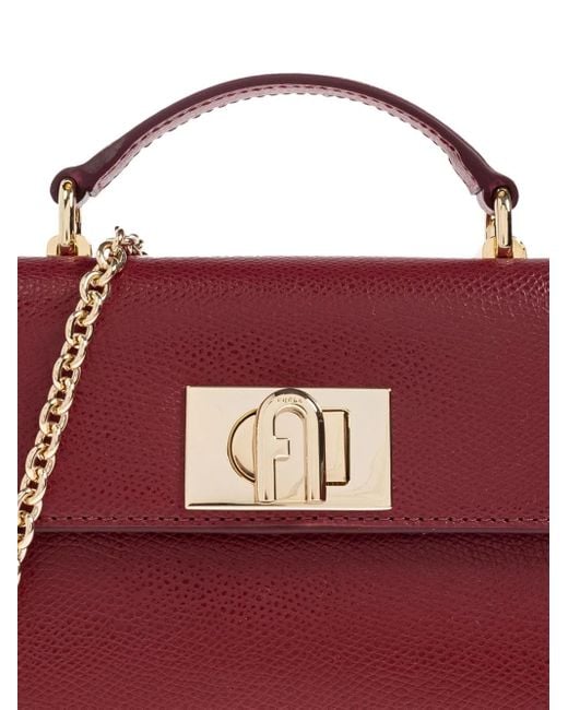 Furla 1927 チェーンストラップ ハンドバッグ ミニ Red