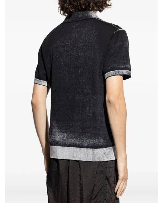 DIESEL Lorenzo Top Met Korte Mouwen En Polokraag in het Black voor heren