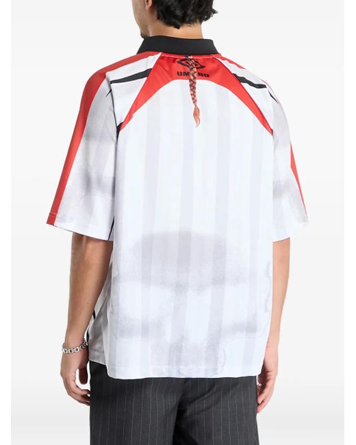 Umbro Red Striped-Details Polo Shirt for men