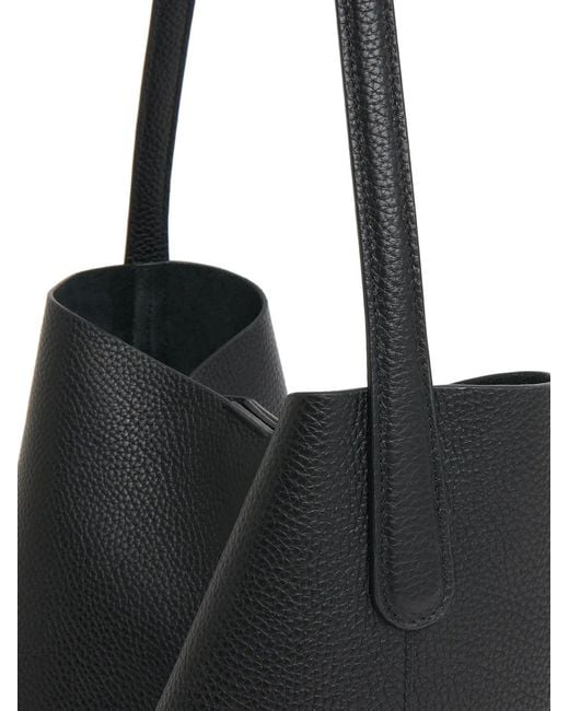 Mansur Gavriel Black Everyday Cabas Pebbled Tote Bag