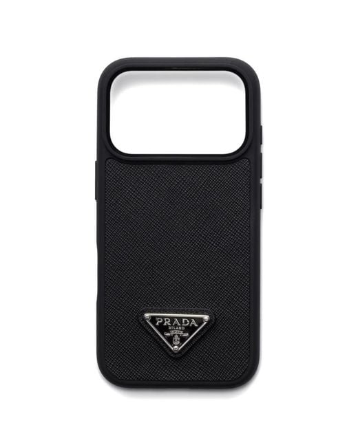 Prada Black Leather Phone Case