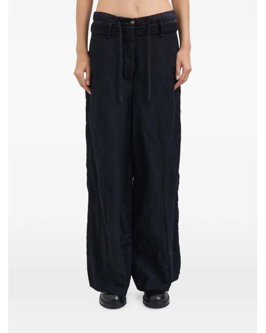 Masnada Black Drawstring Palazzo Pants