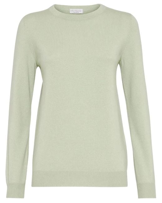 Brunello Cucinelli Green Pullover Aus Kaschmir