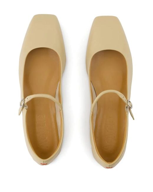 Aeyde Natural Leather Ballerina Shoes