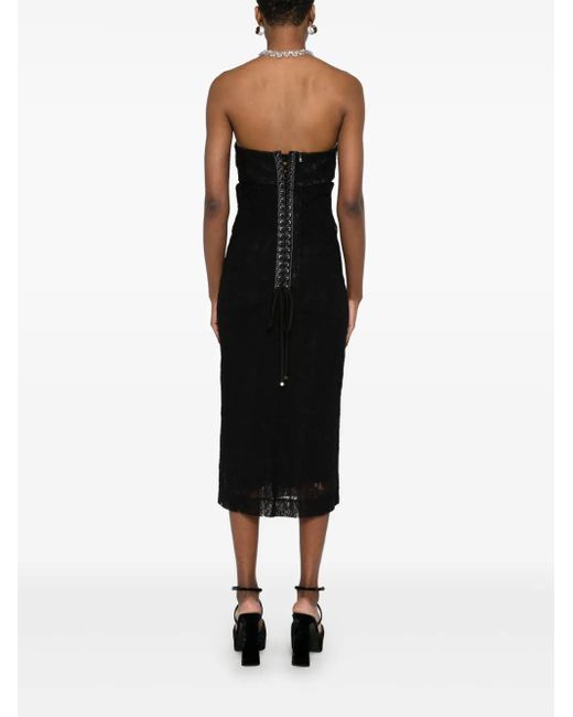 Dolce & Gabbana Black Strapless Lace Dress