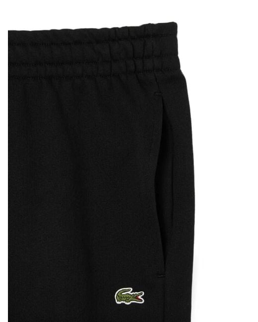 Lacoste Black Logo-Patch Track Pants for men