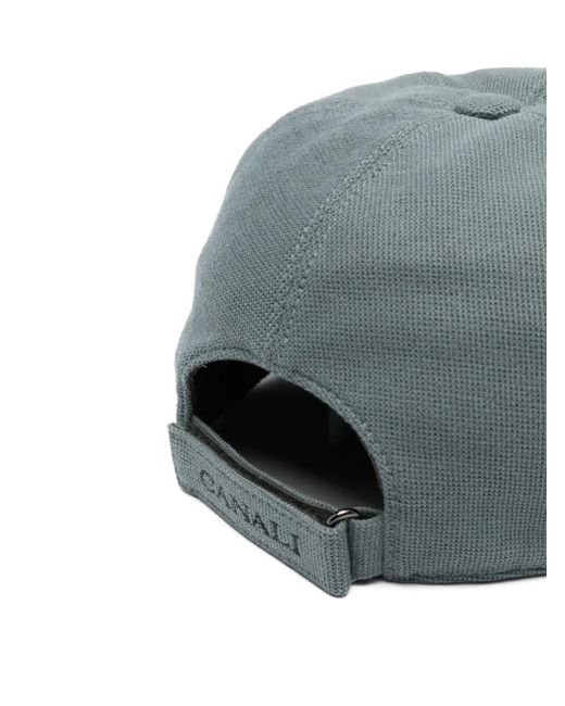 Canali Gray Logo-Embroidered Baseball Cap for men