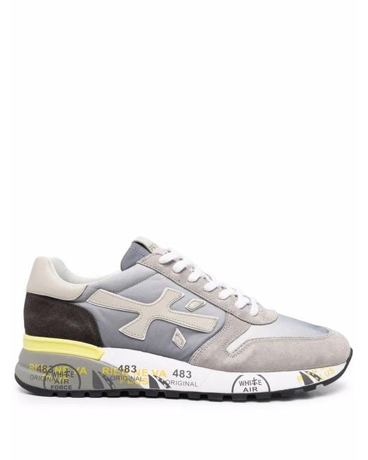 Premiata White Panelled-design Low-top Sneakers for men