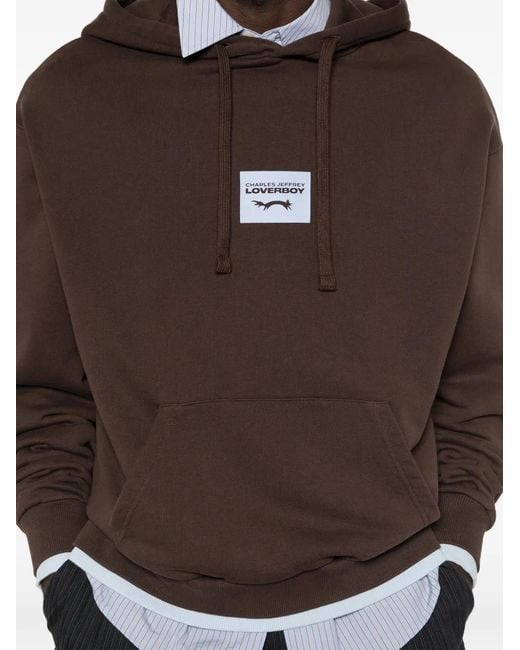 Charles Jeffrey Brown Rabbit-Ear Hoodie