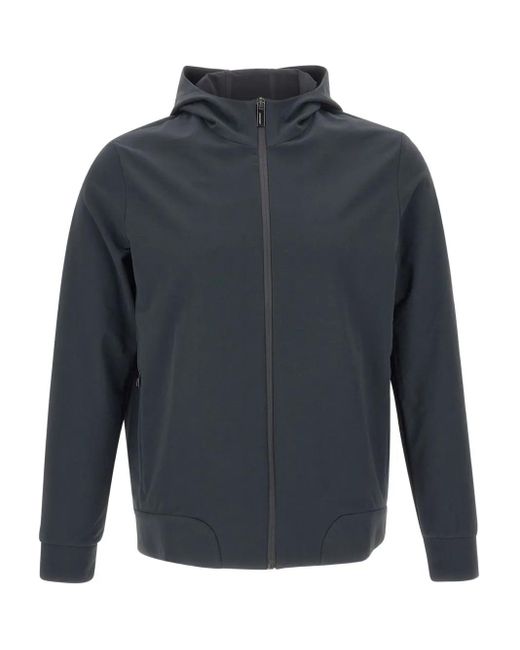 Giacca Con Cappuccio E Zip di Rrd in Blue da Uomo