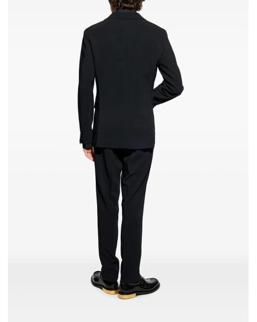 DSquared² Black Miami Virgin Wool Two-Pieces Suit With Satin Lapels for men