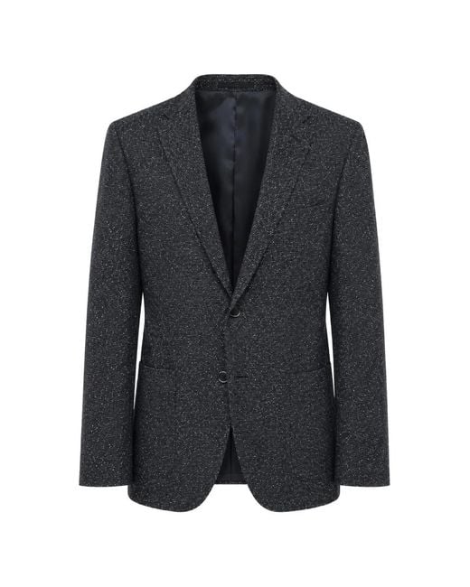 Corneliani Black Sinle-Breasted Blazer for men