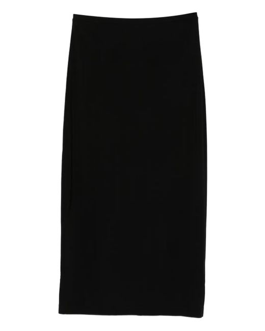 Norma Kamali Black Midi Pencil Skirt