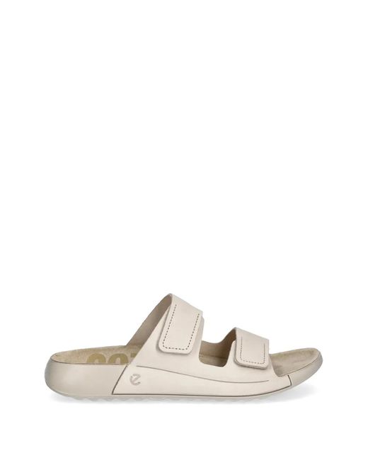 Ecco White Cozmo Sandals