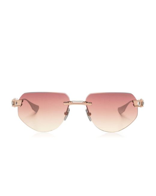 Dita Eyewear Pink Grand-Imperyn Sonnenbrille mit geometrischem Gestell