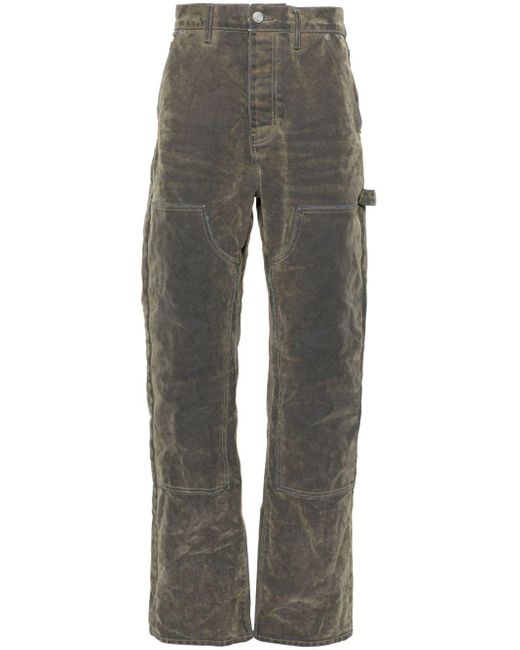 Purple Brand Gray P015 Flocked Carpenter Jeans for men