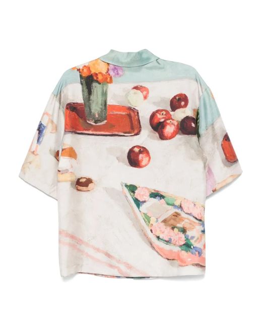 Nanushka Gray Silk Shirt