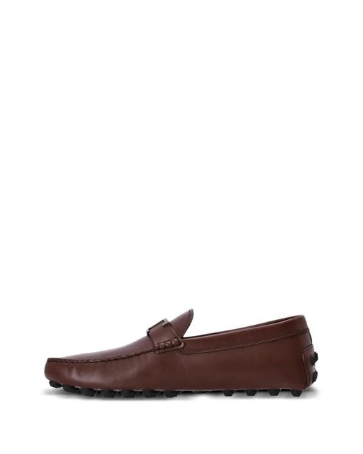 Tod's Brown Gommino Leather Loafers for men