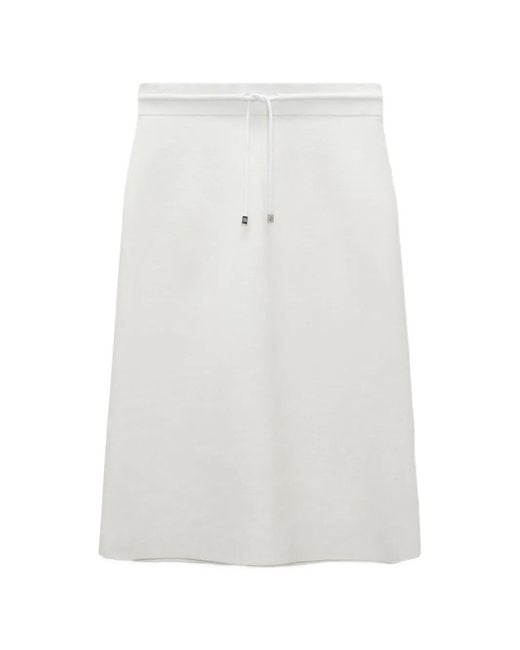Dorothee Schumacher White Drawstring Skirt