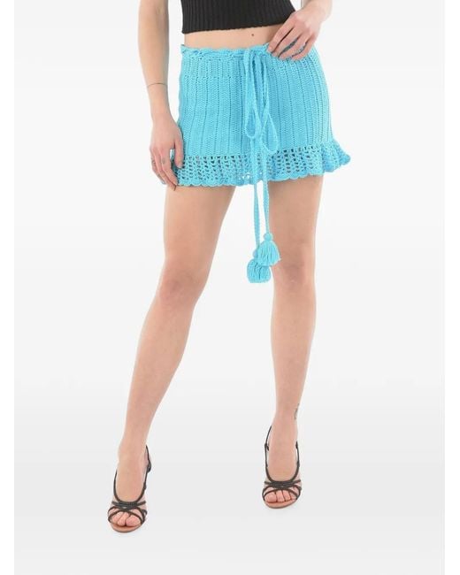 Matimì Blue Crochet Ruffled Skirt