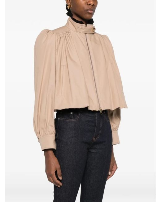 Chloé Natural Zipped Bomber Jacket
