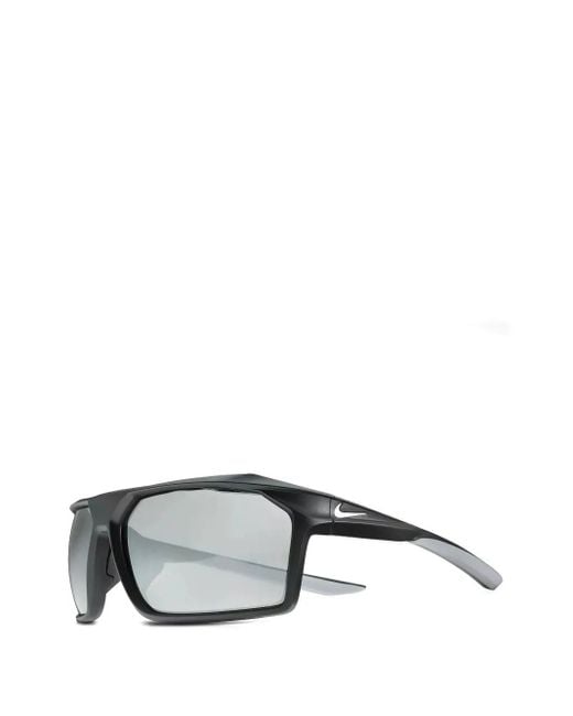 Nike Gray Traverse Geometric-Frame Sunglasses