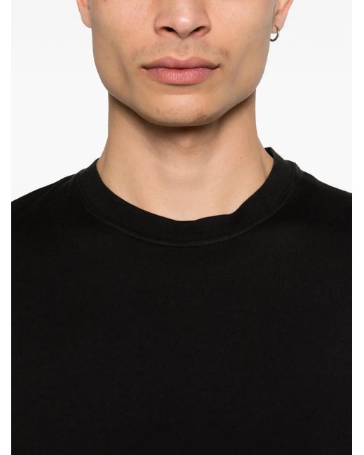 Fedeli Black Crew-Neck T-Shirt for men