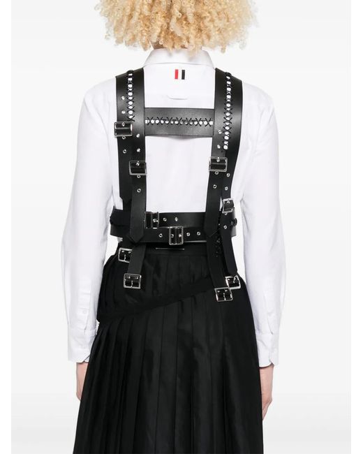 Noir Kei Ninomiya Black Faux-Leather Harness Vest