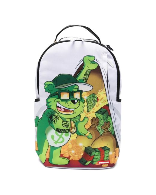 Sprayground レディース グリーン ジップ バックパック