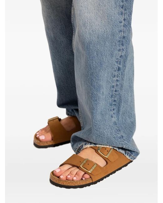 Birkenstock Brown Arizona Soft Buckled Sandals