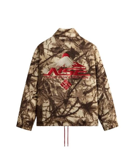 Kith Brown Reversible Fleece-Textured Jacket for men