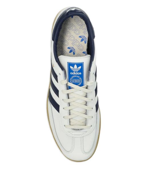 Adidas White Spezial Three-Stripe Lace-Up Fastening Sneakers for men
