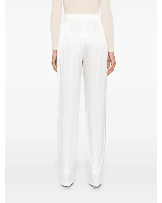 Elisabetta Franchi White Tapered Trousers
