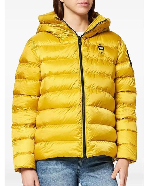 Blauer Yellow Hooded Puffer Jacket