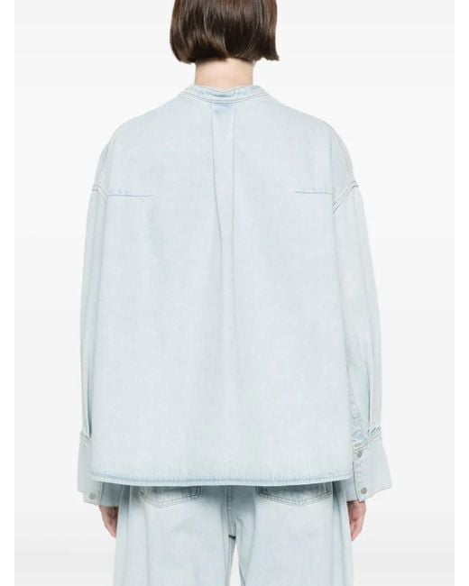 Christian Wijnants Blue Tango Hemdjacke Aus Denim