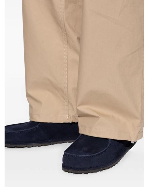 Birkenstock Blue Utti Lace-Up Suede Loafers for men