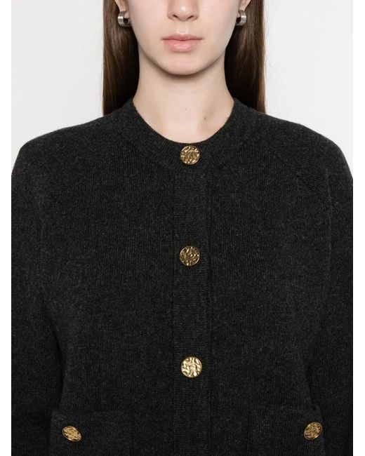Totême Black Wool Cardigan