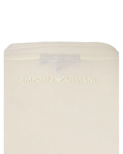Emporio Armani Natural Logo-print Cotton T-shirt for men