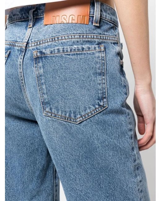 Jean À Coupe Droite MSGM en coloris Blue