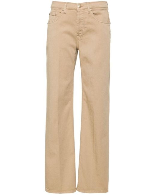 Dondup Natural Jacklyn Mid-rise Wide-leg Jeans