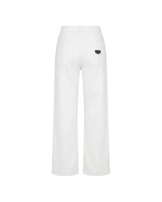 Philipp Plein White Straight-Fit Jeans Basic