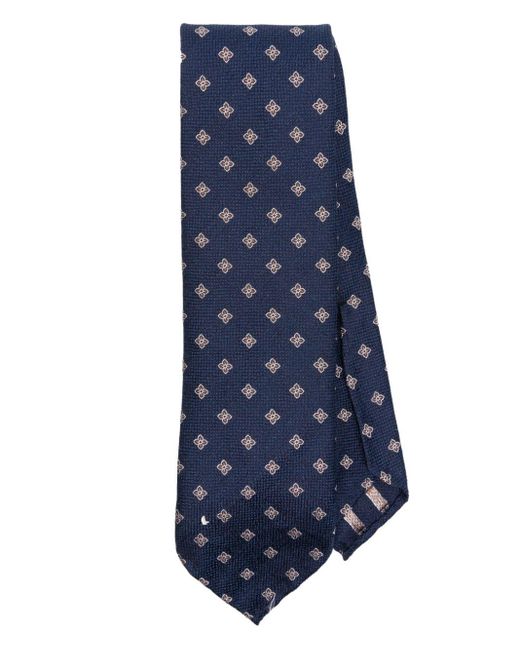 Lardini Geometrisch gemusterte Krawatte in Blue für Herren