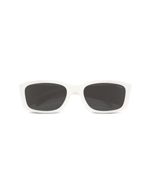 Prada White Prada Pr A14s Oval Frame Sunglasses